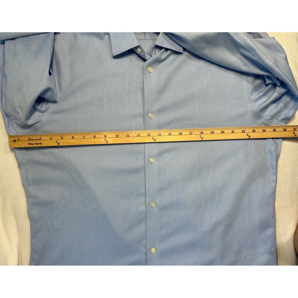 Banana Republic Royal Oxford Slim Fit No Iron Shirt Mens XL Blue French Cuff - Picture 6 of 11